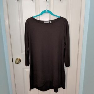 Brown tunic, 3/4 sleeve